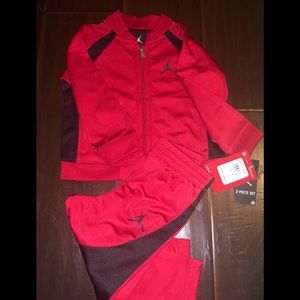 *New* JORDAN Red/Black 2 PC Track Suit Size 18M